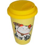 Kalanka - mug maneki neko design japonais - modèle teinte jaune Kalanka - mug maneki neko design japonais - modèle teinte jaune