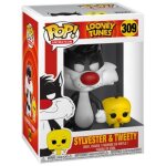 Looney tunes figurine pop! television vinyl sylvester & tweety 9 cm