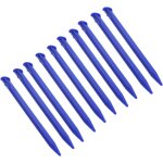 Lot de 10 stylets de rechange en plastique compatibles avec nintendo new 3ds xl, new 3ds ll (bleu)