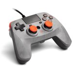 Manette 4s rock filaire ps4 et ps3 snakebyte grise et orange