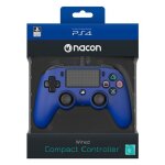 Manette filaire compacte nacon bleue pour ps4