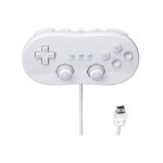 Manette plate classic pro pour nintendo wii, wii u - 1, 20 m  blanc - strae game
