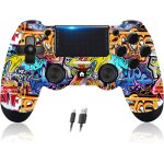 Manette compatible avec ps - 4, joystick sans fil contrleur compatible avec ps - 4 / pro / slim / pc, ...