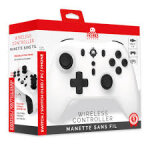 Manette sans fil blanche freaks and geeks switch / switch oled / switch 2 / pc / iphone