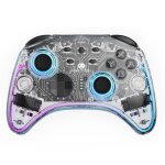 Manette sans fil pour nintendo switch - transparente a led - c�ble 1m