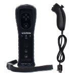Manette wiimote et nunchuck contrleur de jeu pour console wii et wii u avec housse en silicone noir ...