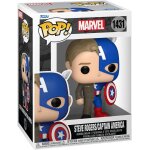 Marvel - figurine pop! split - captain a / steve r 9 cm