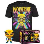 Marvel x - men pop! & tee set figurine et t - shirt wolverine (blacklight
