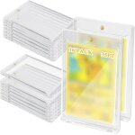 Mdy - 16 pices magnetic trading card holder 35pt, acrylique transparent etui a cartes de collection, ...