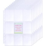 Mdy - 540 pochettes pour cartes a collectionner, double face 9 pochettes, feuilles de cartes ultra transparent ...