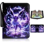 Mdy - classeur carte, 50 pages 400 cartes classeur avec fermeture eclair, album carte avec poigne portable, ...