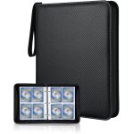Mdy - classeur carte album carte porte cartes en cuir impermable avec fermeture eclair contient 400 ...