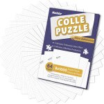 Mdy - colle pour puzzle, 64 feuilles de colle, conservation de 8x1000 pices de puzzle, facile a conserver ...