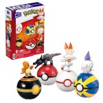 Mega pokmon - coffret 4 pokmon feu a construire - jouet de construction - 6 ans et +