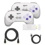 Mini console de jeu vido classique rtro, avec contrleur de jeu sans fil intgr, 3000 4k hd, pour ...