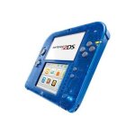 Nintendo 2ds - console de jeu portable - bleu transparent - version pokemon bleu