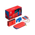 Nintendo switch with red joy - con - mario red & blue edition - console de jeux - full hd - rouge
