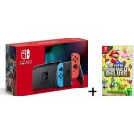 Nintendo switch rouge / bleu non 32go [nouveau modle v2] + new super mario bros u deluxe jeu switch ...