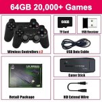 Ore - console de jeu vidéo avec 20000 jeux intégrés, manette sans fil, clé de jeu tv, mini lecteur de ... Ore - console de jeu vidéo avec 20000 jeux intégrés, manette sans fil, clé de jeu tv, mini lecteur de ...