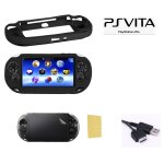 Pack 3 en 1 sony ps vita 1000 : etui silicone noir - cble chargeur usb - film protection - strasse game ...