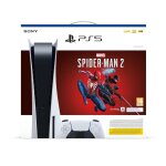 Pack console sony playstation 5 + marvel's spider - man 2 + manette sans fil dualsense blanc et noir