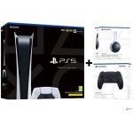 Pack playstation 5 digital edition + casque ps5 blanc + deuxième manette noire Pack playstation 5 digital edition + casque ps5 blanc + deuxième manette noire