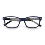 Paire de lunettes, plastique recycl, bleu fonc / noir mat, + 2, 0 dpt