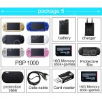 Paquet 5 - original psp remis a neuf psp pour sony psp 1000 console de jeu psp - 1000 carte mmoire noir ...