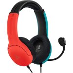 Pdp lvl40 casque avec fil arceau gaming noir, bleu et rouge