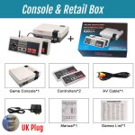 Plug de console - uk - console de jeu vidéo rétro anj8 bit mini tv, 620 jeux david intégrés, sortie av, ... Plug de console - uk - console de jeu vidéo rétro anj8 bit mini tv, 620 jeux david intégrés, sortie av, ...