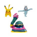 Pokmon - pack 3 figurines battle figure set machoc, pikachu 1, alolan grotadmorv 5 cm