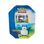 Pokebox go ronflex v - 150 pv - carte francaise a collectionner pokemon - boite metal bleu
