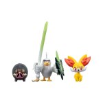 Pokmon - pack 3 figurines battle figure set fennekin, lechonk, palarticho 5 cm