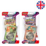 Pokemon trading card game jeu de cartes a collectionner ecarlate et violet blister 2 pokemon anglais