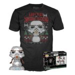 Pop&tee - star wars - holiday stormtrooper (mt) taille m