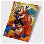 Poster 3d dragon ball z - champa et goku (40 cm x 60 cm)