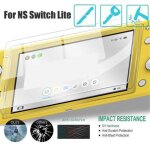 Protection �cran en verre tremp� + lingette micro fibre pour nintendo switch lite