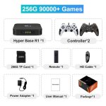 R1 - 256g - 218 - 1b1w - mini console de jeu vido rtro avec 110000 jeux intgrs, 70 emulateurs, 4k ...