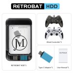 Rb500g - 218 bw - consoles de jeux rtro portables hdd 500g, 70 + emulateurs 64000 + , pour ps3 / ps2 ...