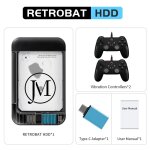 Rb500g - d2e b - 2 - consoles de jeux rtro portables hdd 500g, 70 + emulateurs 64000 + , pour ps3 / ...