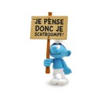 Les schtroumpfs - statuette collector collection schtroumpf avec pancarte 18 cm