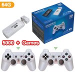 Set de jeu 64g - console de jeu vido rtro, 4k hd, 10000 + jeux, 2. 4g, double manette sans fil, anciers ...
