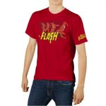 T - shirt dc universe - the flash crimson comet homme rouge taille l