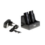 Socle de charge secteur - 2 batteries inclues - wii - noire