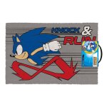 Sonic the hedgehog paillasson knock and run 40 x 60 cm