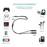 Splitter adaptateur casque micro 3, 5 mm - pc ps4 xbox one switch - noir