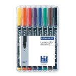 Staedtler lumocolor bote de 8 feutres universels permanents couleurs assorties pointe 0, 6 mm ps2