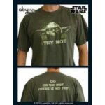 Star wars - t shirt basic homme kaki yoda taille s