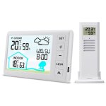 Station météo radio avec capteur extérieur, horloge radio - pilotée numérique dcf avec température intérieure ... Station météo radio avec capteur extérieur, horloge radio - pilotée numérique dcf avec température intérieure ...