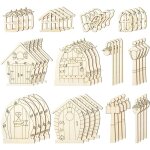 Style 3 - kit de bricolage de porte et de mini fentre en bois de 48 pices, miniatures de jardin de ...